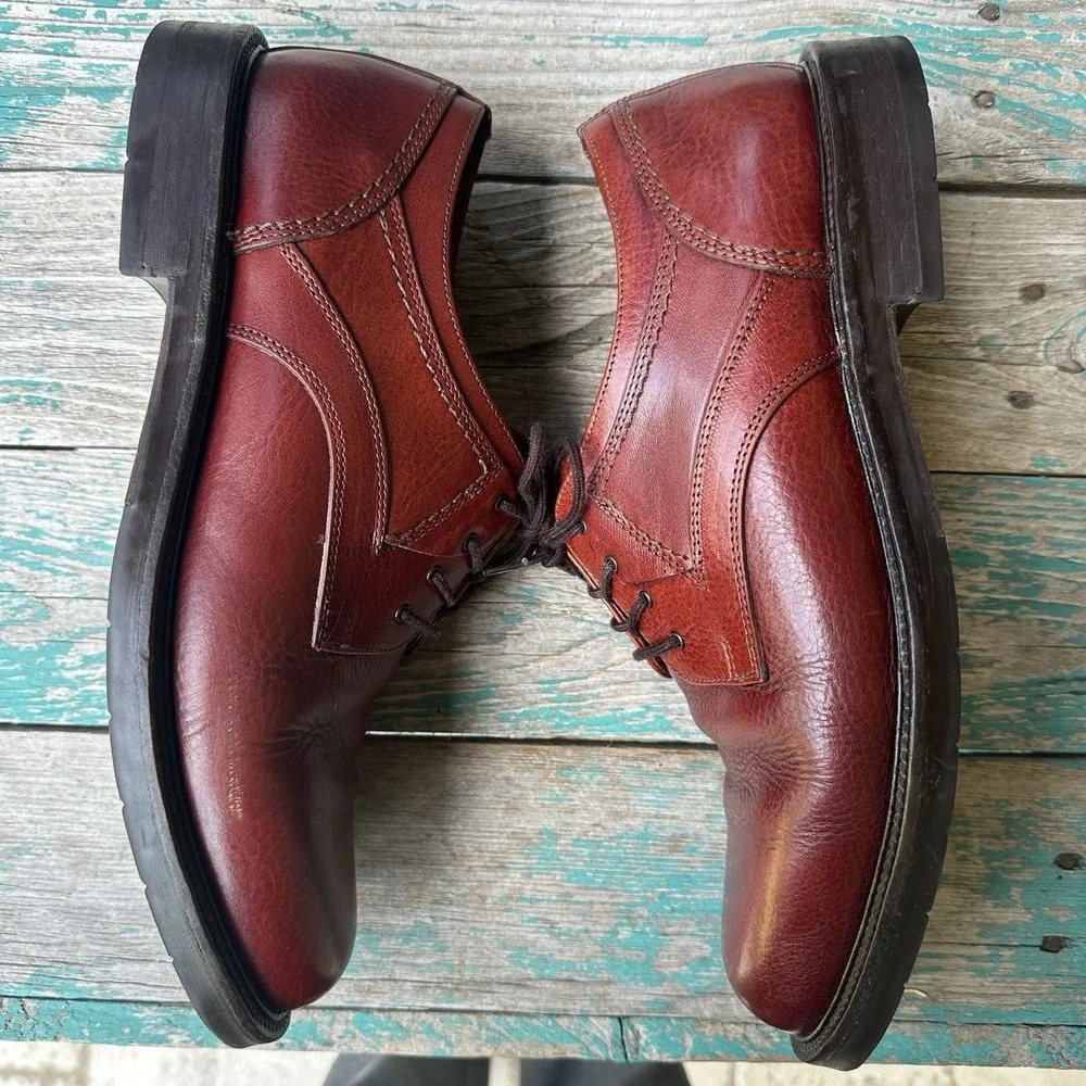 Johnston Murphy Passport Leather Shoes Men's Size 10M Brown Leather Dress Office